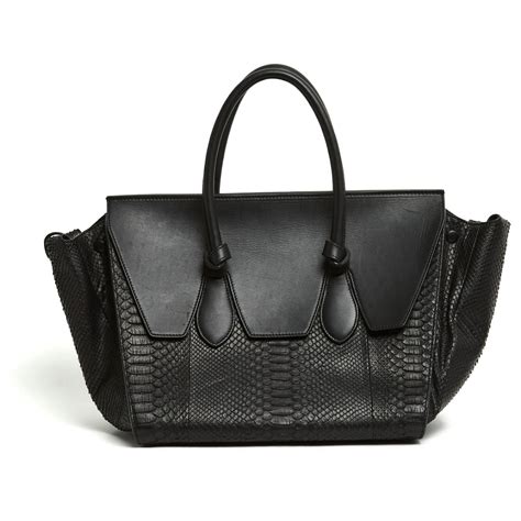 celine black|celine black python bag.